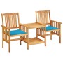 Sillas y mesita de jardín con cojines madera maciza acacia de vidaXL, Conjuntos de jardín - Ref: Foro24-3061279, Precio: 149,...