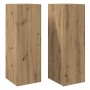 Muebles de TV 2 uds madera roble artisan 30,5x30x90 cm en Muebles TV | Comprar online en Foru.es