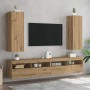 Muebles de TV 2 uds madera roble artisan 30,5x30x90 cm en Muebles TV | Comprar online en Foru.es