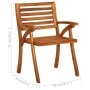 Garten-Esszimmerstühle mit Kissen, 2 Stück, massives Akazienholz von vidaXL, Gartenstühle - Ref: Foro24-3060798, Preis: 218,3...