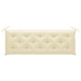 Banco de jardín 3 plazas madera eucalipto gris y cojín 150 cm de vidaXL, Bancos de jardín - Ref: Foro24-3061067, Precio: 222,...