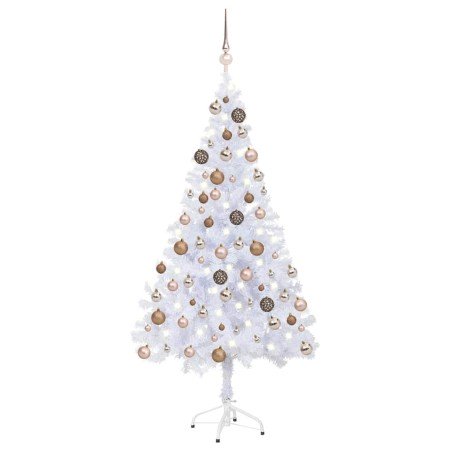 Árbol de Navidad artificial con luces y bolas 230 ramas 120 cm en Decoración Festiva y Estacional | Comprar online en Foru.es