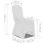Funda de silla elástica 4 unidades blanca de vidaXL, Fundas - Ref: Foro24-131408, Precio: 19,07 €, Descuento: %