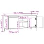 Mueble para TV madera de ingeniería roble artisan 102x35x50 cm en Muebles TV | Comprar online en Foru.es