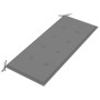 Banco de jardín 3 plazas madera eucalipto gris y cojín 150 cm de vidaXL, Bancos de jardín - Ref: Foro24-3061051, Precio: 228,...