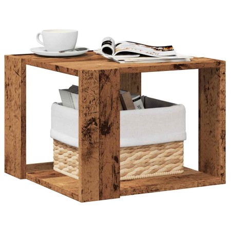 Mesa de centro de madera contrachapada envejecida 40x40x30 cm en Mesas de centro | Comprar online en Foru.es