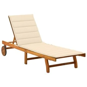 Gartenliege mit Kissen massives Akazienholz von vidaXL, Liegen - Ref: Foro24-3061346, Preis: 208,56 €, Rabatt: %