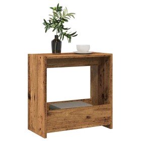 Mesa auxiliar de madera contrachapada envejecida 50x26x50 cm en Mesas auxiliares | Comprar online en Foru.es