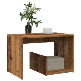 Mesa auxiliar de madera contrachapada envejecida 59x36x38 cm en Mesas auxiliares | Comprar online en Foru.es