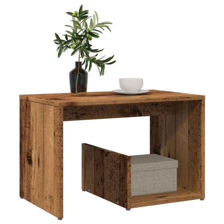 Mesa auxiliar de madera contrachapada envejecida 59x36x38 cm en Mesas auxiliares | Comprar online en Foru.es
