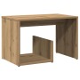 Mesa auxiliar de madera de ingeniería roble artisan 59x36x38 cm en Mesas auxiliares | Comprar online en Foru.es