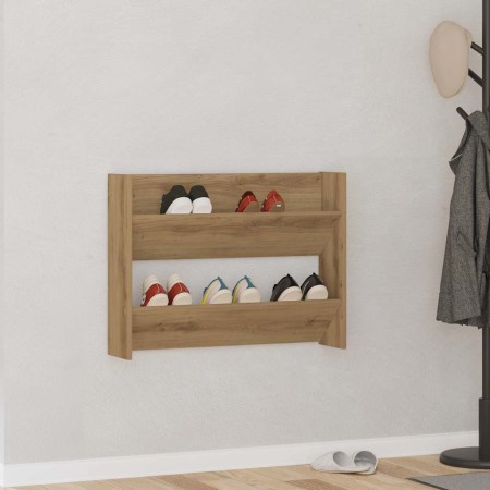 Zapatero de pared madera ingeniería roble artisan 80x18x60 cm en Zapateros y organizadores de calzado | Comprar online en Foru.e