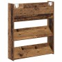 Zapatero de pared madera de ingeniería envejecida 80x18x90 cm en Zapateros y organizadores de calzado | Comprar online en Foru.e
