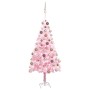 Árbol de Navidad preiluminado con luces y bolas rosa 120 cm en Decoración Festiva y Estacional | Comprar online en Foru.es