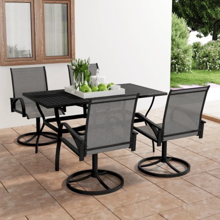 Juego de comedor de jardín 5 piezas textilene y acero de vidaXL, Conjuntos de jardín - Ref: Foro24-3060283, Precio: 563,75 €,...