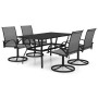 Juego de comedor de jardín 5 piezas textilene y acero de vidaXL, Conjuntos de jardín - Ref: Foro24-3060283, Precio: 563,75 €,...
