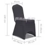 Funda de silla elástica 6 unidades gris antracita de vidaXL, Fundas - Ref: Foro24-131412, Precio: 20,72 €, Descuento: %