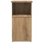Mesa auxiliar de madera contrachapada roble artisan 36x30x56 cm en Mesas auxiliares | Comprar online en Foru.es