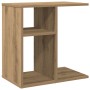 Mesa auxiliar de madera contrachapada roble artisan 50x30x50 cm en Mesas auxiliares | Comprar online en Foru.es