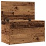 Baúl de almacenamiento madera ingeniería envejecida 84x42x46 cm en Baúles de almacenamiento | Comprar online en Foru.es