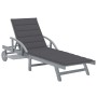 Tumbona de jardín con cojín madera maciza de acacia de vidaXL, Tumbonas - Ref: Foro24-3061329, Precio: 210,07 €, Descuento: %