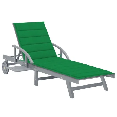 Garden lounger with solid acacia wood cushion by vidaXL, Loungers - Ref: Foro24-3061334, Price: 203,35 €, Discount: %