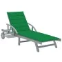 Garden lounger with solid acacia wood cushion by vidaXL, Loungers - Ref: Foro24-3061334, Price: 203,35 €, Discount: %