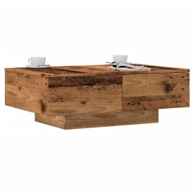 Mesa de centro madera ingeniería madera envejecida 90x60x31 cm en Mesas de centro | Comprar online en Foru.es