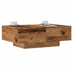 Mesa de centro madera ingeniería madera envejecida 90x60x31 cm en Mesas de centro | Comprar online en Foru.es