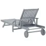 Garden lounger with solid acacia wood cushion by vidaXL, Loungers - Ref: Foro24-3061334, Price: 203,35 €, Discount: %