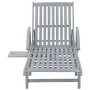 Garden lounger with solid acacia wood cushion by vidaXL, Loungers - Ref: Foro24-3061334, Price: 203,35 €, Discount: %