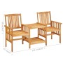 Sillas y mesito de jardín con cojines madera maciza acacia de vidaXL, Conjuntos de jardín - Ref: Foro24-3061281, Precio: 176,...