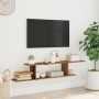 Estante de pared de TV madera ingeniería envejecida 125x18x23cm en Estanterías | Comprar online en Foru.es