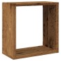 Estantes cubo de pared 4 uds madera envejecida 30x15x30 cm en Estanterías | Comprar online en Foru.es