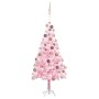 Árbol de Navidad preiluminado con luces y bolas rosa 180 cm en Decoración Festiva y Estacional | Comprar online en Foru.es