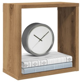 Estantes cubo de pared 4 uds madera roble artisan 30x15x30 cm en Estanterías | Comprar online en Foru.es