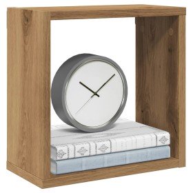 Estantes cubo de pared 4 uds madera roble artisan 30x15x30 cm en Estanterías | Comprar online en Foru.es