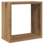 Estantes cubo de pared 4 uds madera roble artisan 30x15x30 cm en Estanterías | Comprar online en Foru.es
