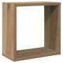 Estantes cubo de pared 6 uds madera roble artisan 30x15x30 cm en Estanterías | Comprar online en Foru.es