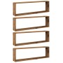 Estantes cubo de pared 4 uds madera envejecida 100x15x30 cm en Estanterías | Comprar online en Foru.es