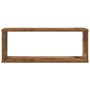 Estantes cubo de pared 4 uds madera envejecida 60x15x23 cm en Estanterías | Comprar online en Foru.es