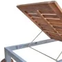 Sun lounger with solid acacia wood and galvanized steel cushion by vidaXL, Loungers - Ref: Foro24-3061547, Price: 264,46 €, D...