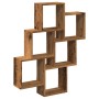 Estante cubo de pared madera ingeniería envejecida 78x15x93 cm en Estanterías | Comprar online en Foru.es