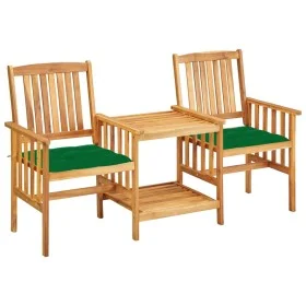 Sillas y mesita de jardín con cojines madera maciza acacia de vidaXL, Conjuntos de jardín - Ref: Foro24-3061295, Precio: 145,...