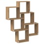 Estante cubo pared madera ingeniería roble artisan 78x15x93 cm en Estanterías | Comprar online en Foru.es