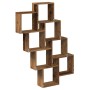 Estante cubo pared madera ingeniería envejecida 90x15x119,5 cm en Estanterías | Comprar online en Foru.es