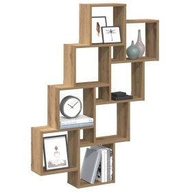 Estante cubo de pared madera ingeniería roble 90x15x119,5 cm en Estanterías | Comprar online en Foru.es
