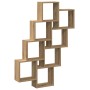 Estante cubo de pared madera ingeniería roble 90x15x119,5 cm en Estanterías | Comprar online en Foru.es