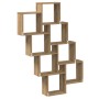 Estante cubo de pared madera ingeniería roble 90x15x119,5 cm en Estanterías | Comprar online en Foru.es
