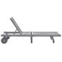 Garden lounger with solid gray acacia wood cushion by vidaXL, Loungers - Ref: Foro24-3061360, Price: 193,88 €, Discount: %